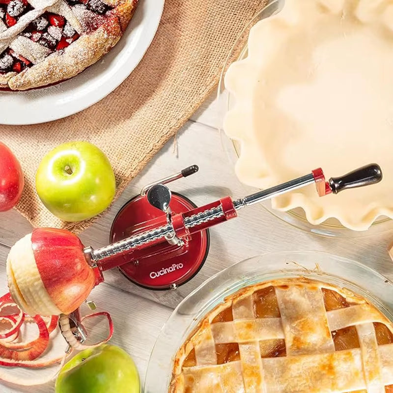 Apple Peeler Corer Stainless Core Slice Cutter Hand-Cranked Fruit Peeler Slicing Tool Kitchen Apple Potatoes Slicer Corer Cutter