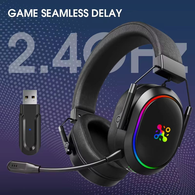 LDON F02 Pro 2.4Ghz for Over-Ear ANC Gaming Headphones with Surround Sound for Professional PC Gamers