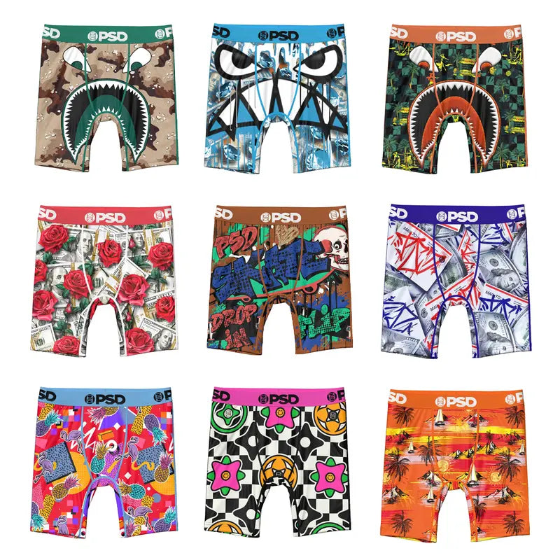 PSD Youth Boys Mystery Boxer Brief 10-Pack - Soft, Breathable and Stretch Comfortable Underwear