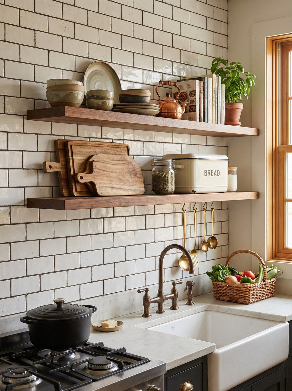Floating Shelves Set of 4 – 15.8" Wall Shelves with Invisible Brackets