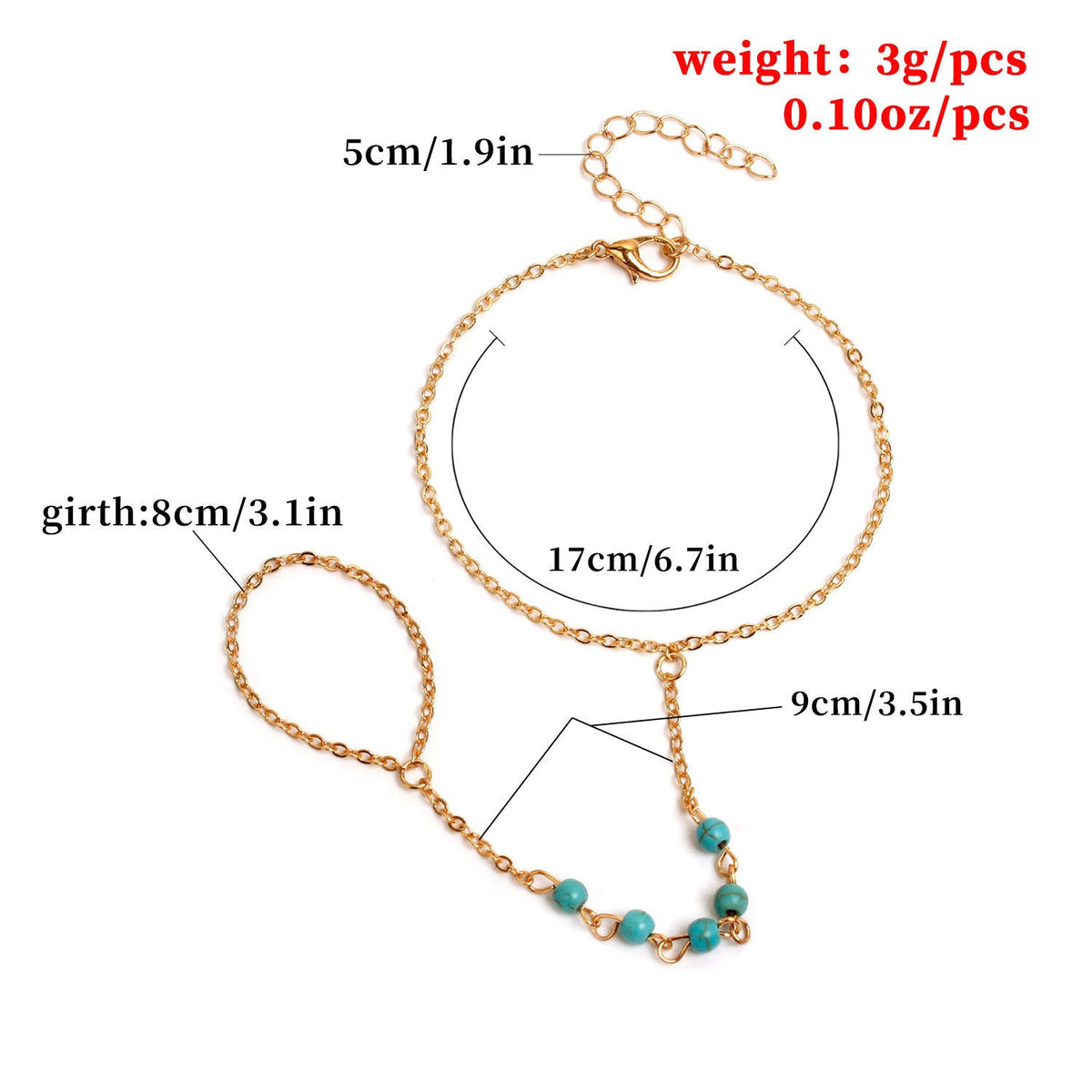 Simple Turquoise Handmade Beaded Bracelet