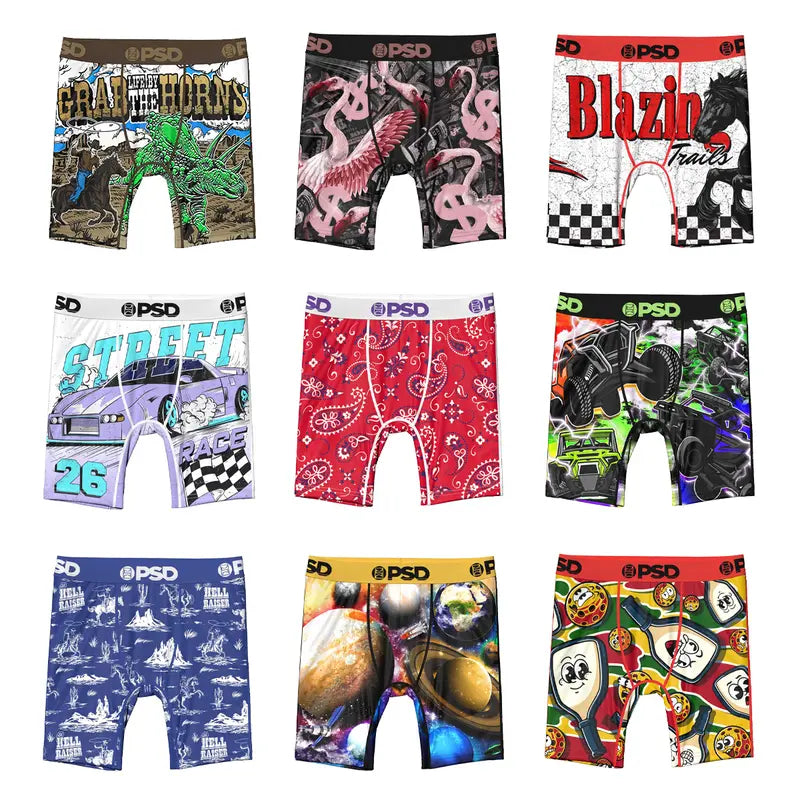 PSD Youth Boys Mystery Boxer Brief 10-Pack - Soft, Breathable and Stretch Comfortable Underwear