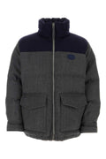 Gucci Men Dark Grey Wool Blend Down Jacket