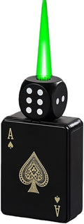 Cool Lighters, Jet Torch Lighter, Ace Card Lighters, Toker Poker and Dice Design Lighter, Butane Refillable for Outdoor, Indoor, Camping, BBQ, Candle, Birthday, Gift (Fuel Not Included)