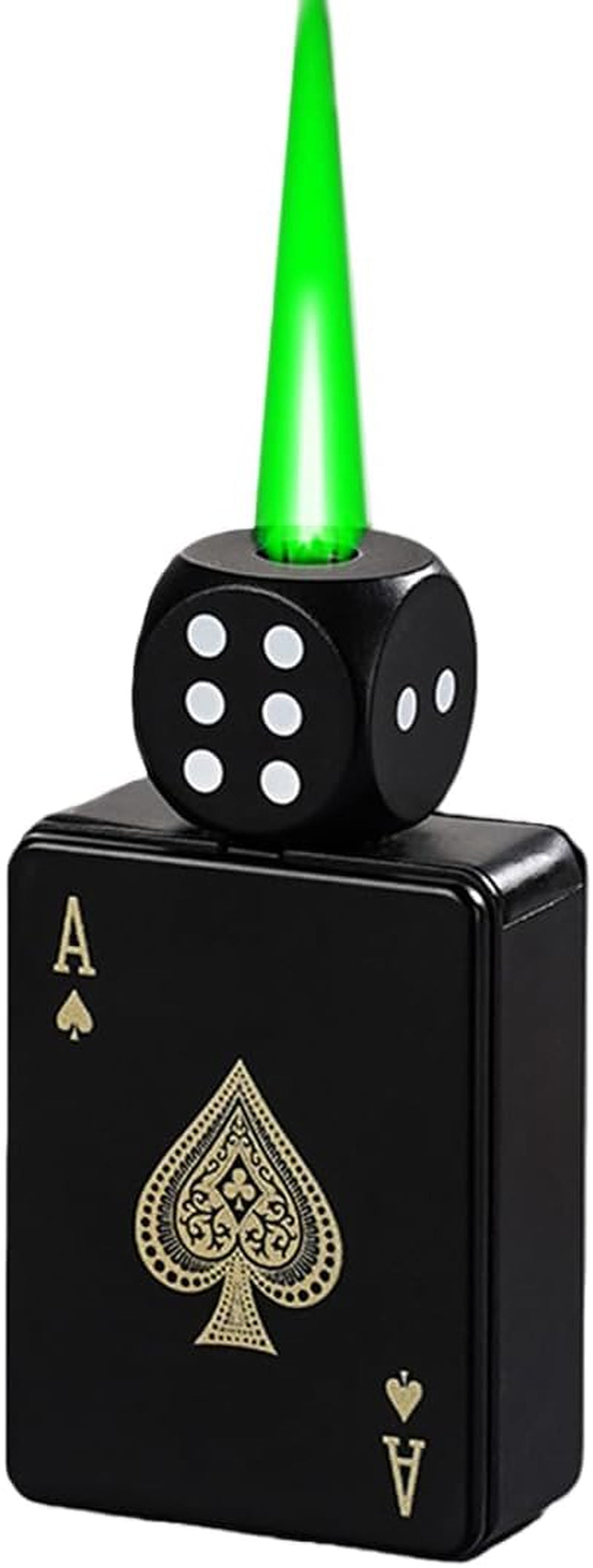 Cool Lighters, Jet Torch Lighter, Ace Card Lighters, Toker Poker and Dice Design Lighter, Butane Refillable for Outdoor, Indoor, Camping, BBQ, Candle, Birthday, Gift (Fuel Not Included)