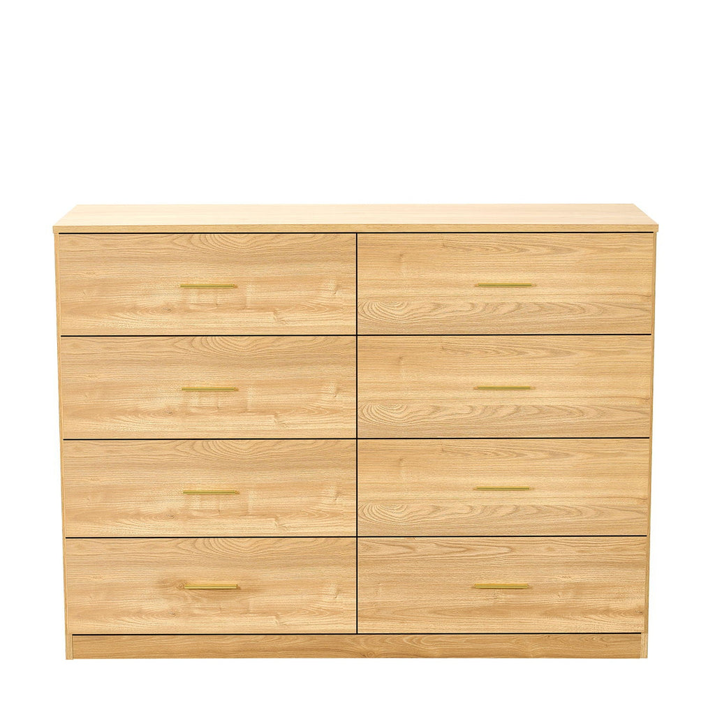 Modern Drawer Dresser For Bedroom, Ample Storage Wide Chest Of Drawers