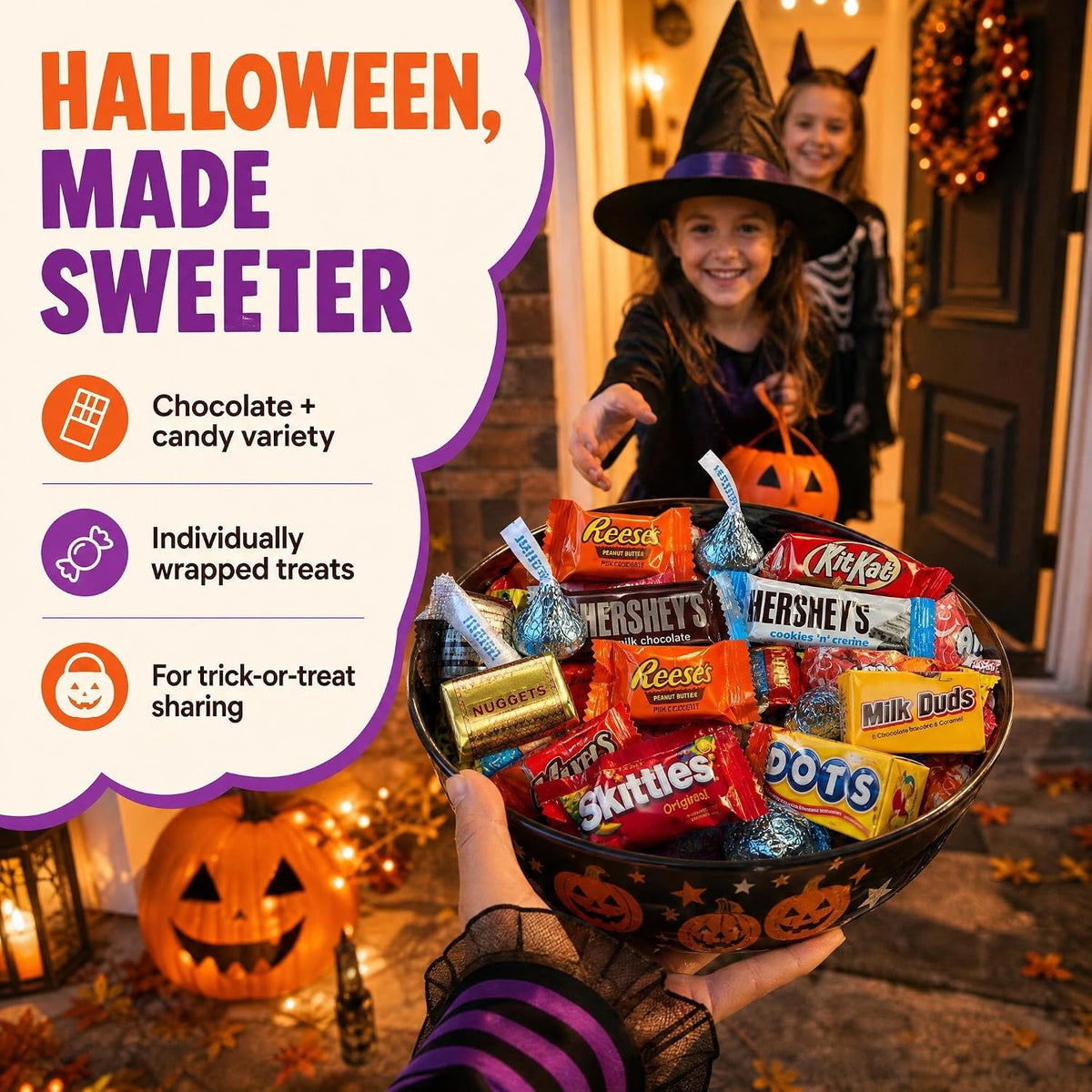 Chocolate and Candy Variety Pack - 2 LB Assorted Chocolate Candy Bulk - Bulk Candy Bag Candy Mix - Candy Bulk Individually Wrapped Candy - Chocolates - Variety Candy Bag - Halloween Candy