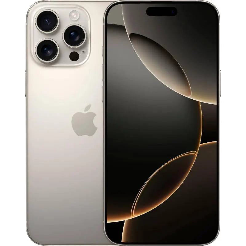 Refurbished Iphone 16 Pro Max (Unlocked)-Acceptable Condition with Case, Wireless Earbuds,Tempered Glass Screen Protector & 1 Year Warranty A3084
