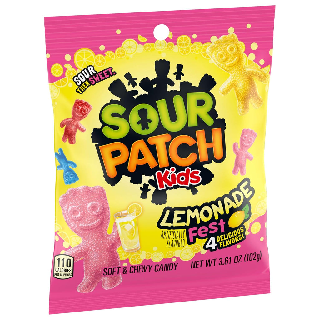 Lemonade Fest Soft & Chewy Gummy Candy, Bulk Candy, 12 Bags