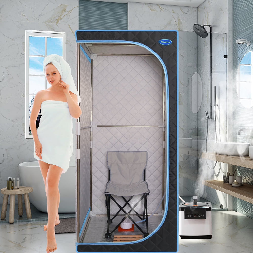 Weight Loss Sauna Tent Portable Full Body Steam Sauna Box Sauna Tent with Folding Chair Walking Sauna
