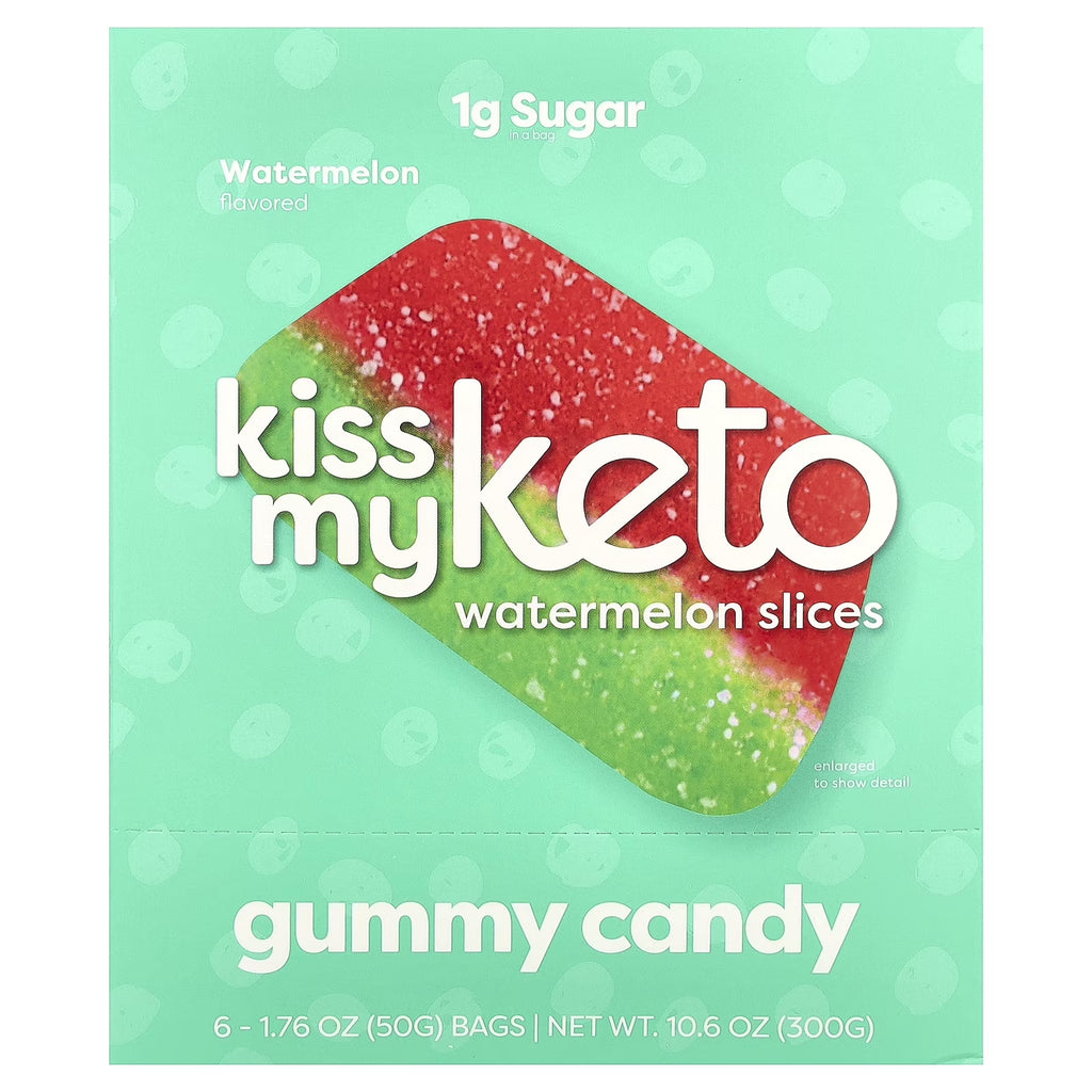 Gummy Candy, Watermelon Slices, 6 Bags, 1.76 Oz (50 G) Each