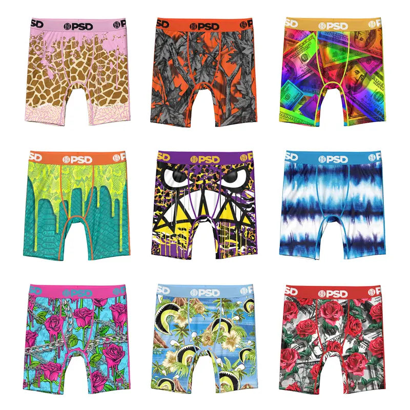 PSD Youth Boys Mystery Boxer Brief 10-Pack - Soft, Breathable and Stretch Comfortable Underwear