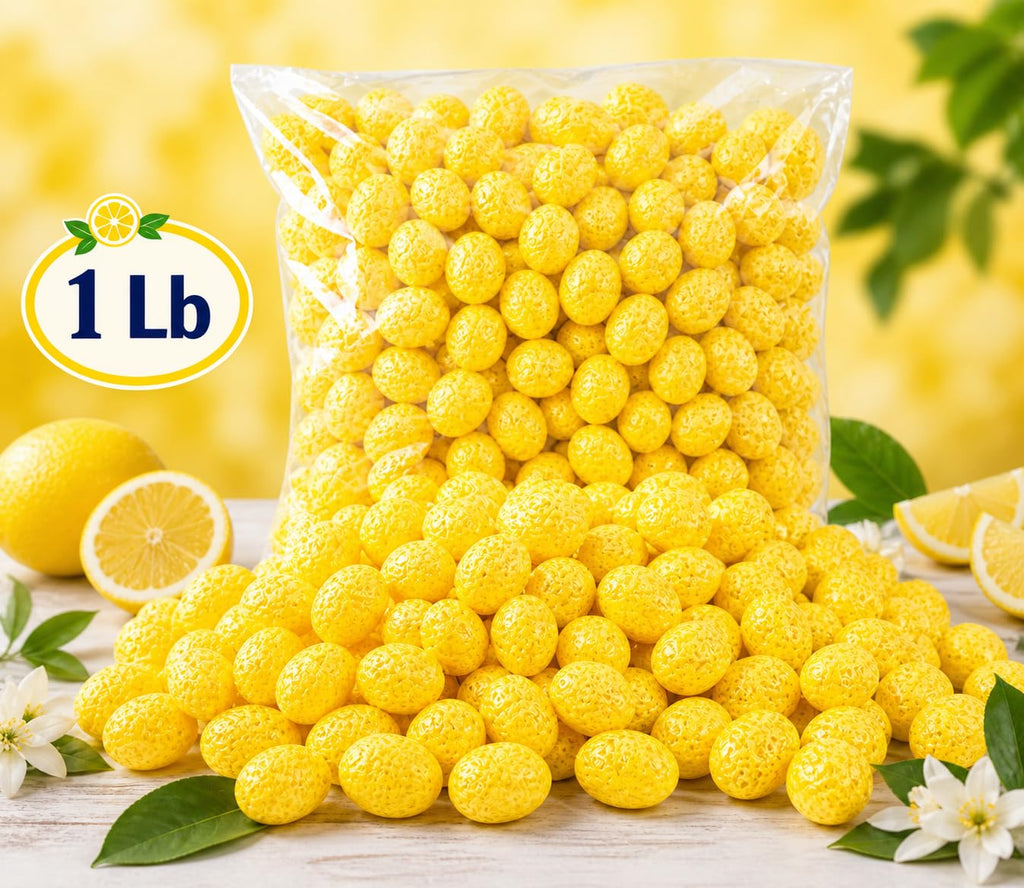 Freeze Dried Candy Lemon Drops, 16 Oz (1Lb) Crunchy Lemon Snacks, Light, Crispy & Delicious Flavored Snack
