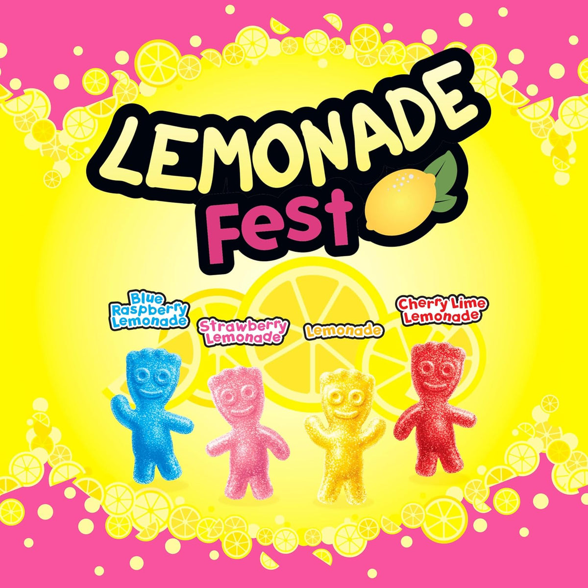 Lemonade Fest Soft & Chewy Gummy Candy, Bulk Candy, 12 Bags