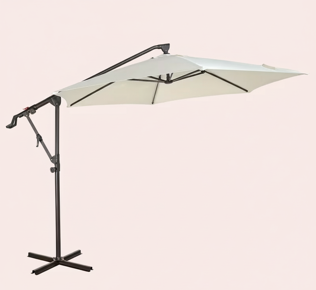 10 ft Cantilever Patio Umbrella with Crank – Multiple Colors