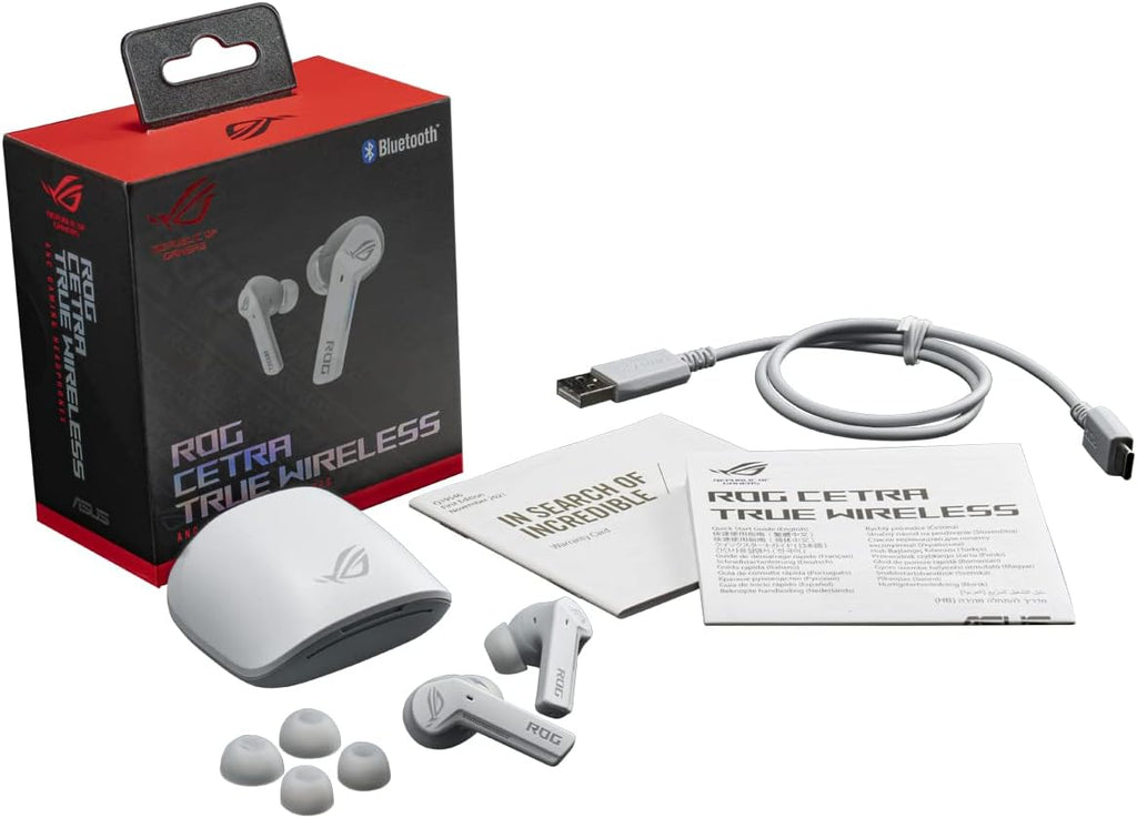 ASUS ROG Cetra True Wireless Gaming Headphones (Moonlight White)
