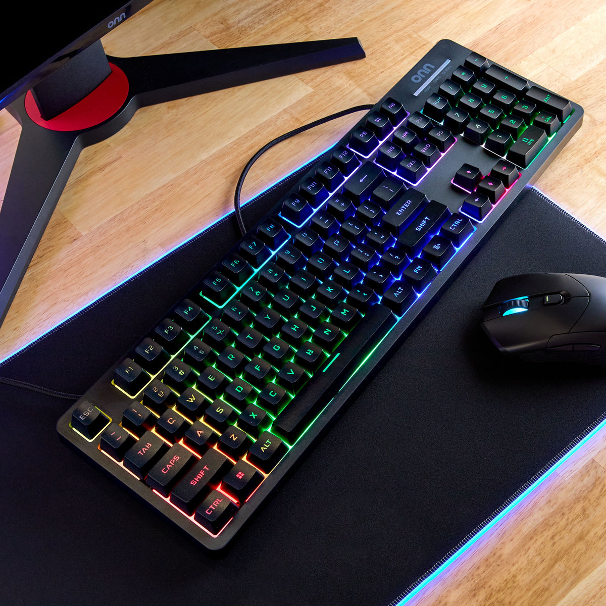 Wired LED Gaming Keyboard, Backlit, Gray