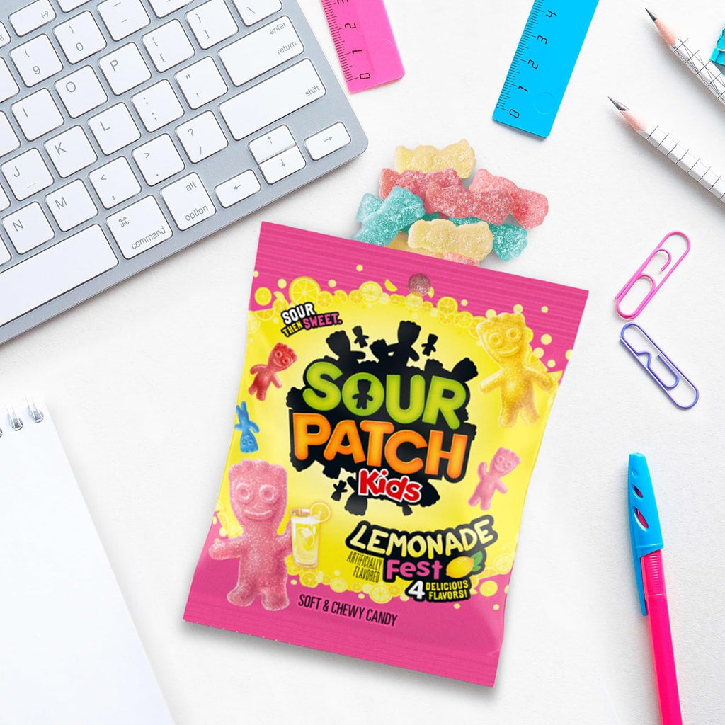 Lemonade Fest Soft & Chewy Gummy Candy, Bulk Candy, 12 Bags