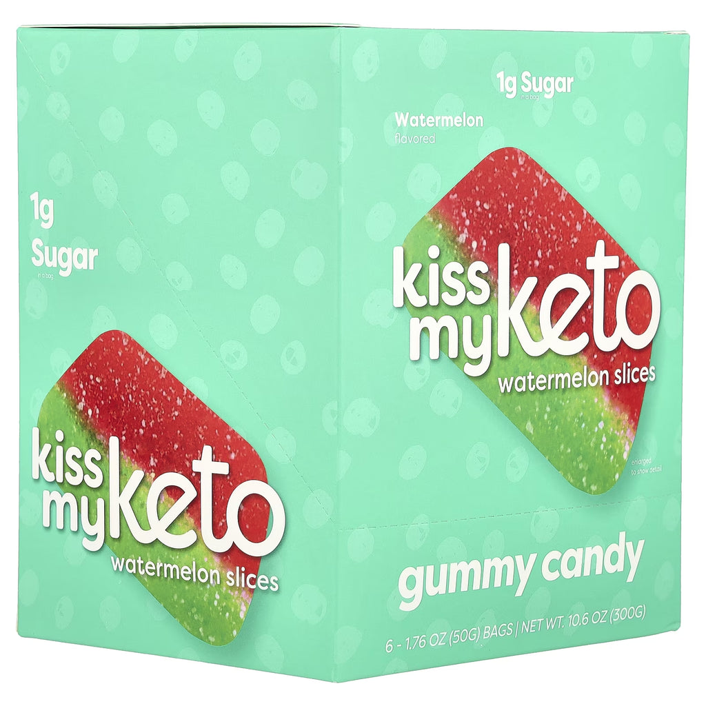 Gummy Candy, Watermelon Slices, 6 Bags, 1.76 Oz (50 G) Each
