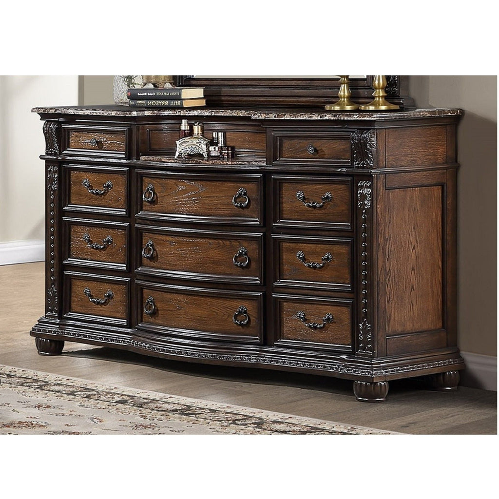 11 Drawer Dresser - Brown / Coffee