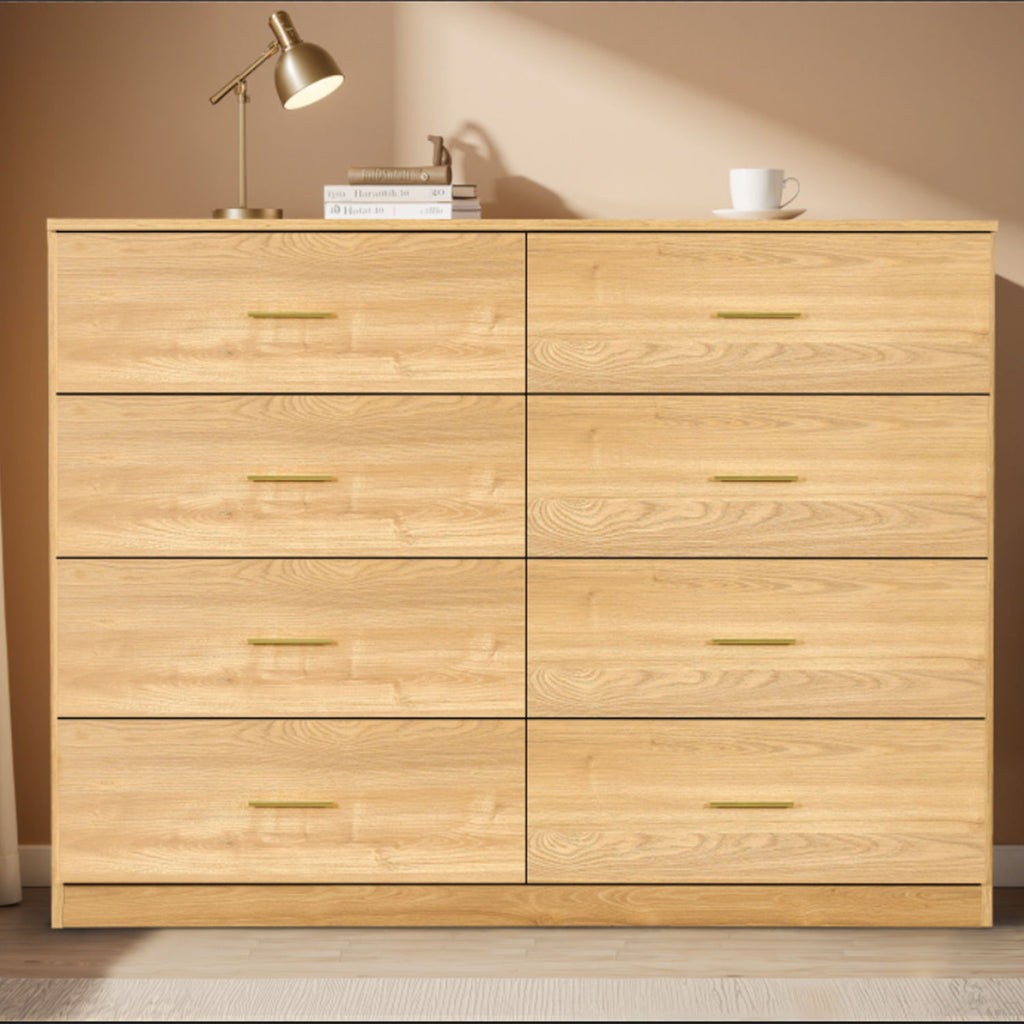 Modern Drawer Dresser For Bedroom, Ample Storage Wide Chest Of Drawers