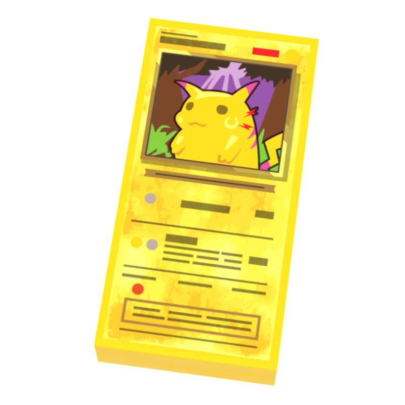 Bolt Buddy - Pocketball Card (1x2 Tile) for Minifigs