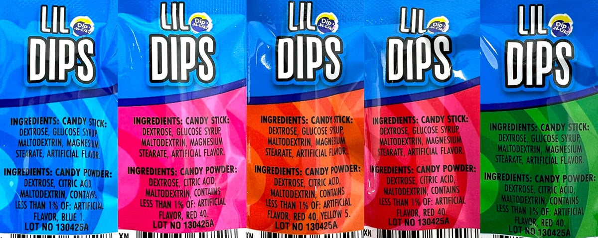 Icee Lil Dips Dip Candy Bulk, Dipping Sticks with Candy Powder, Dip Stick Candy, Icee Candy, Variety Pack of 36