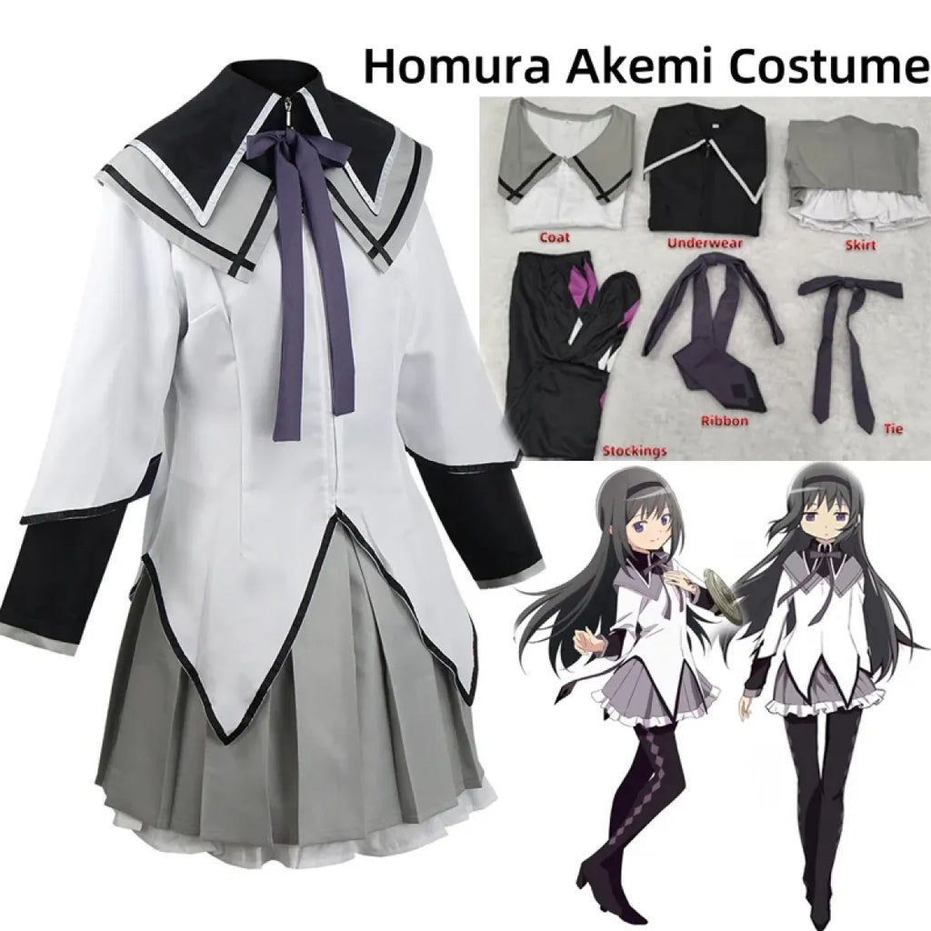 Homura Akemi Cosplay Uniform – Madoka Magica Magical Girl Dress Set
