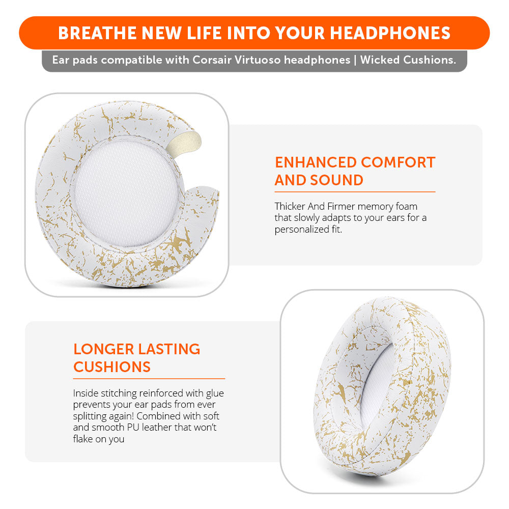 Upgraded Corsair Virtuoso Ear pads